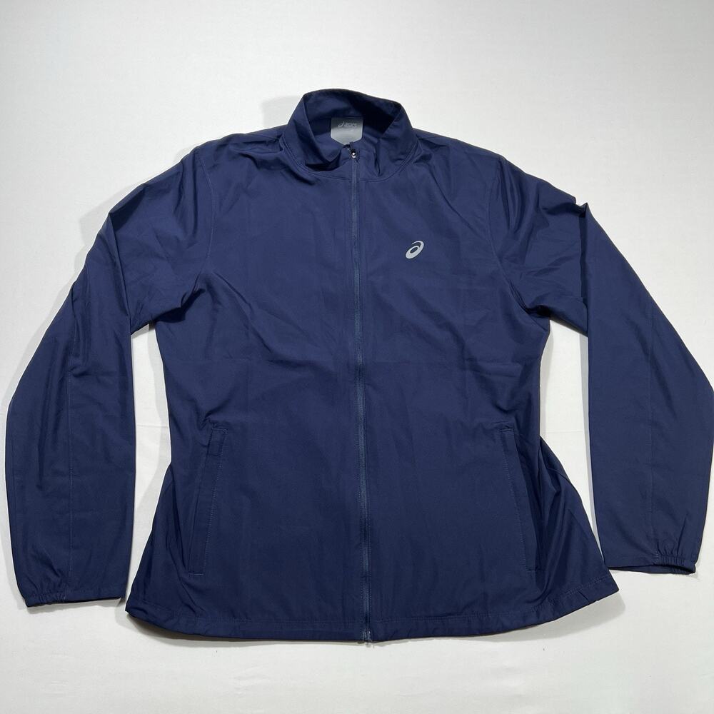 ASICS Core Running Jacket Women's Lightweight Quick Dry Dark Blue Size Large